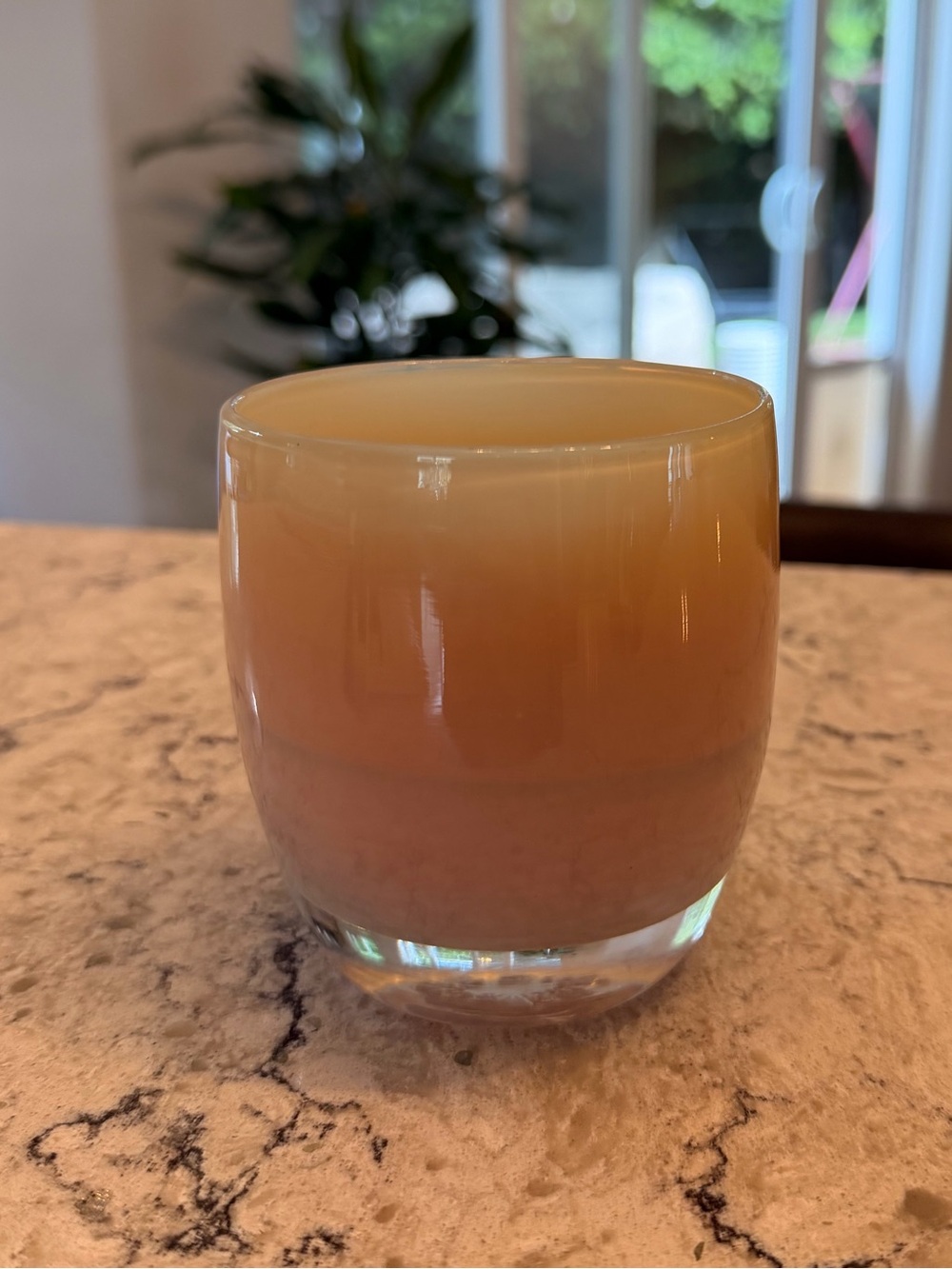 Glassybaby friendship glassbaby beige neutral handblown glass candle votive - Picture 5 of 7